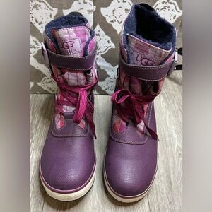 UGG Plum and Fuchsia Plaid Boots, Women’s, Size 8